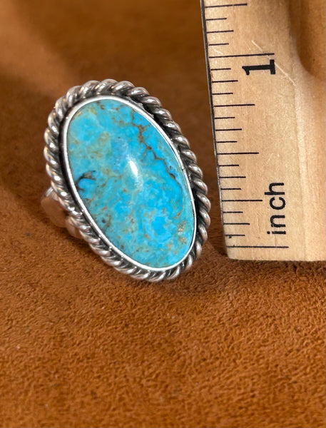 Kingman Turquoise Ring by Alfred Lee