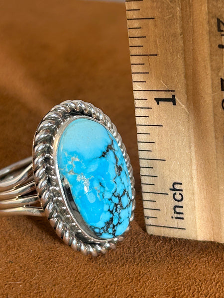 Kingman Turquoise Ring by Alfred Lee