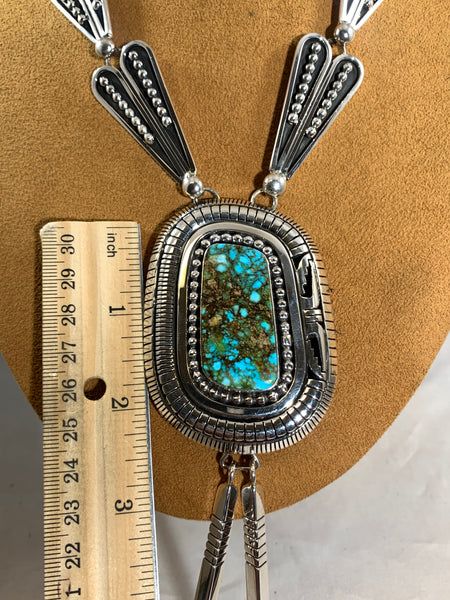 High Grade Kingman Turquoise Necklace by Johnathan Nez