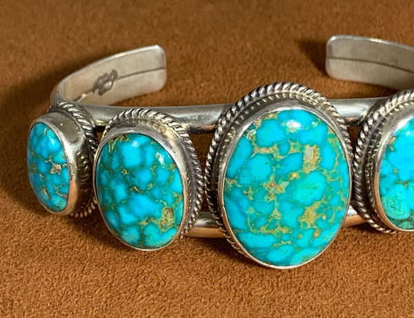 Kingman Turquoise Cuff by Don Lucas