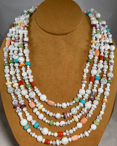Howlite and Multi-Stone Necklace by Don Lucas