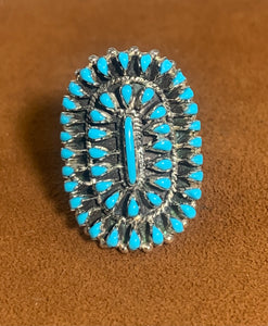 Zuni Needle Point Adjustable Ring from First American