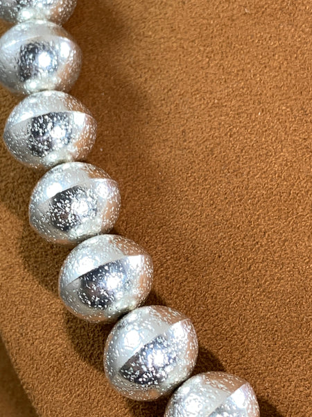 Textured Bead Necklace by Al Joe