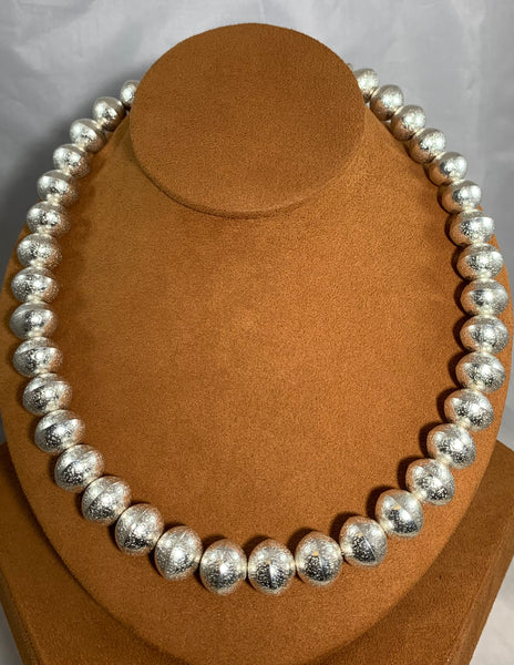 Textured Bead Necklace by Al Joe