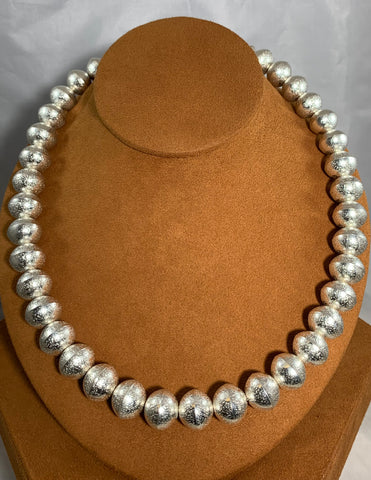 Textured Bead Necklace by Al Joe
