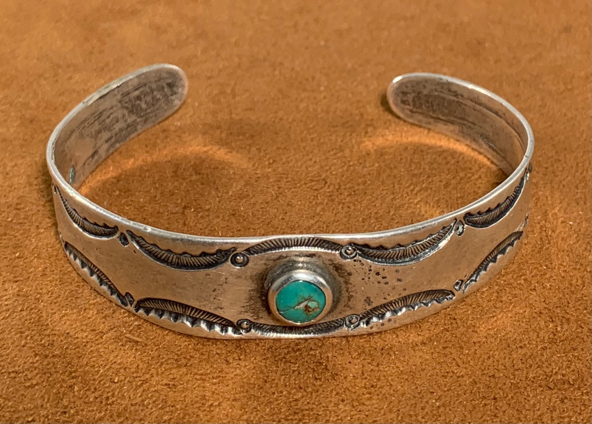 Silver Turquoise Vintage Cuff