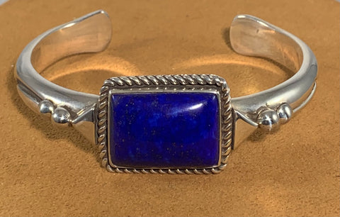 Lapis Sterling Silver Cuff by Albert Lee