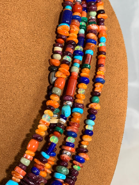 Multi-Semi Precious Stone Necklace by Alfred Lee