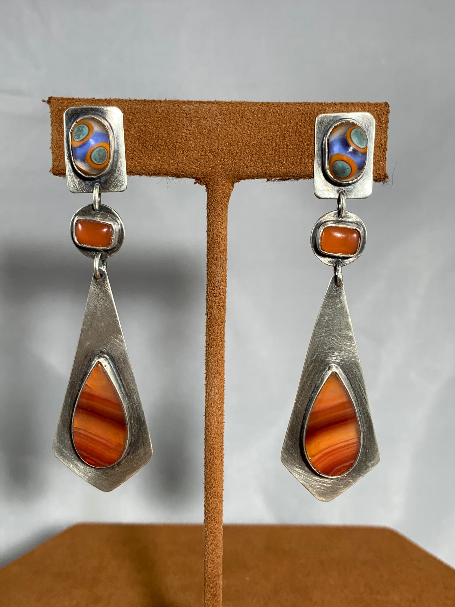 Orange Agate Earrings by Victoria Maase Stoll
