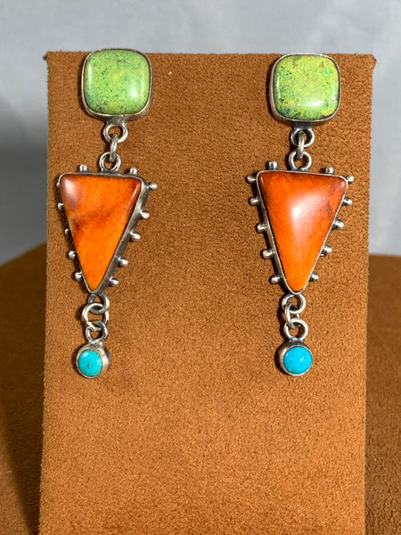 Tri-Color Earrings by Victoria Maase Stoll