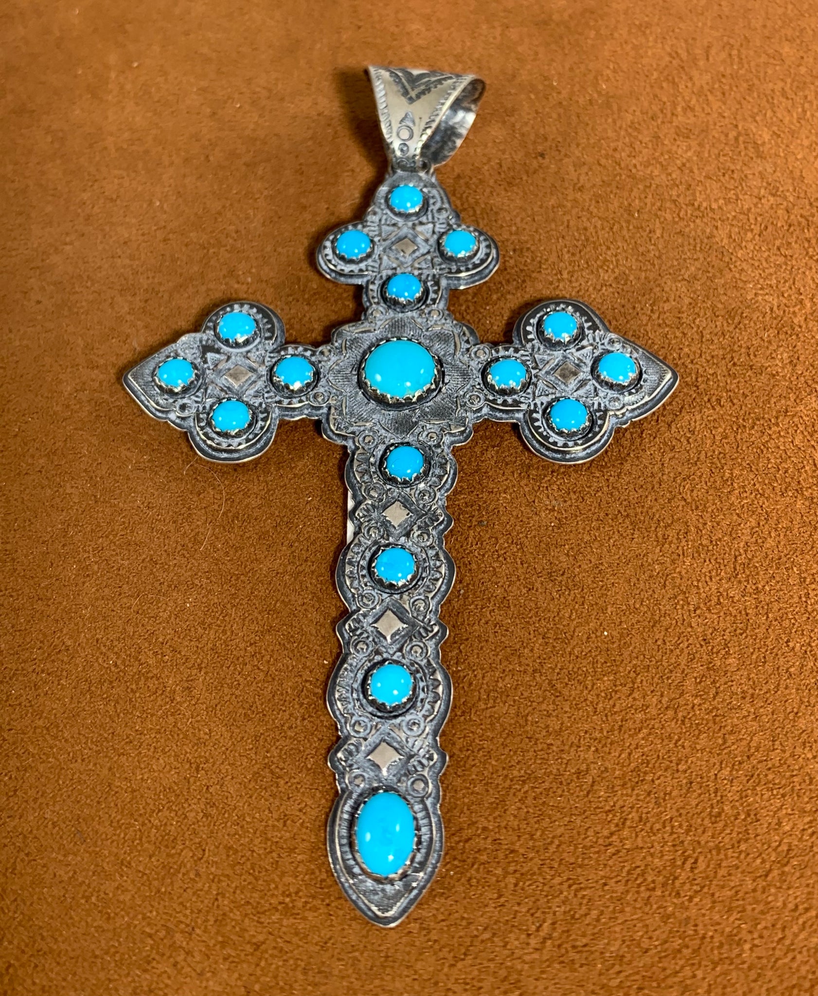 Inner Light Turquoise Cross Necklace | Montana Silversmiths