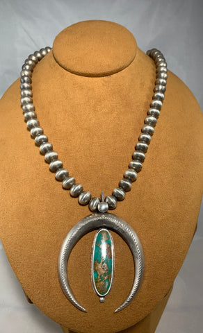 Handmade Bead and Turquoise Naja Necklace by Dennis Hogan