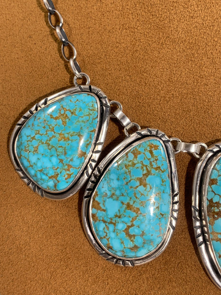 Large Stone #8 Turquoise Necklace by First American Traders