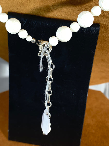 Long White Coral Necklace by Gloria Sawin Fine Jewelry
