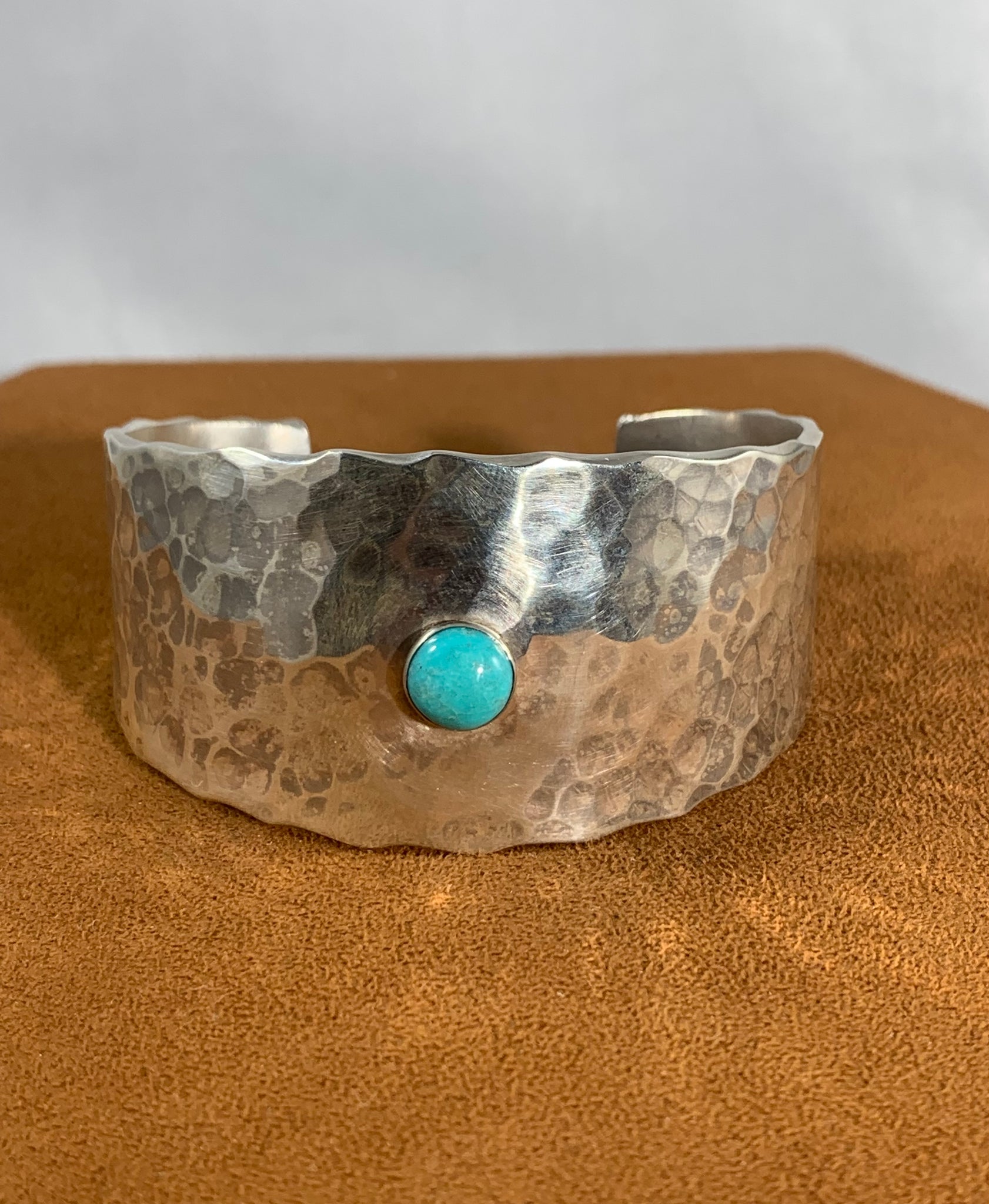 Hammered Sterling Silver Cuff Bracelet by Clif Doran