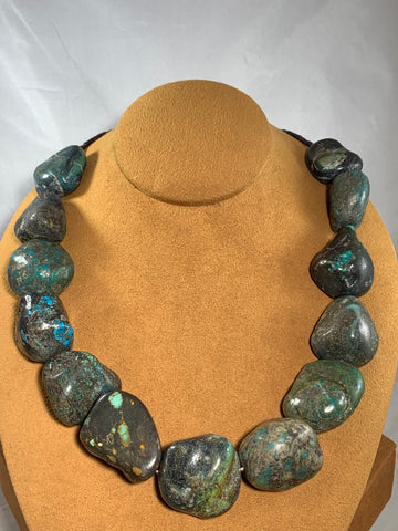 Turquoise Nugget Necklace by Lorraine Lucero