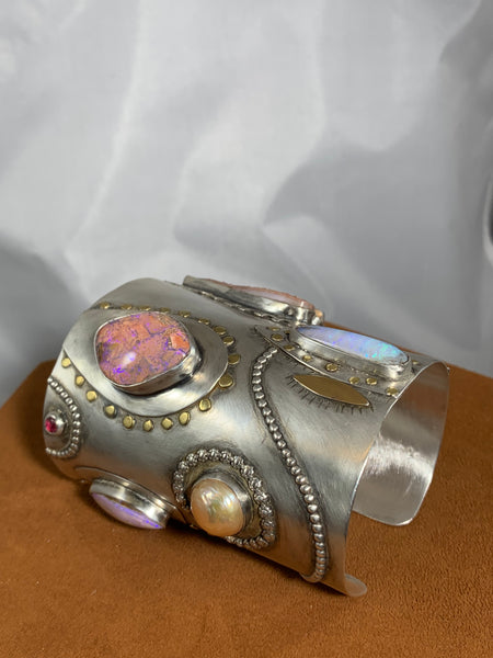 Pink Druzy Stalactite Cuff by Victoria Maase Stoll