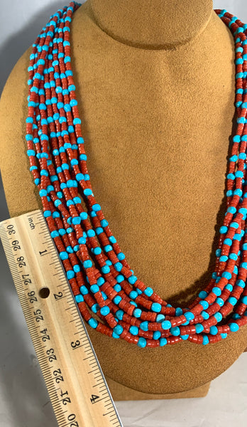 Coral And Turquoise Necklace by Don Lucas