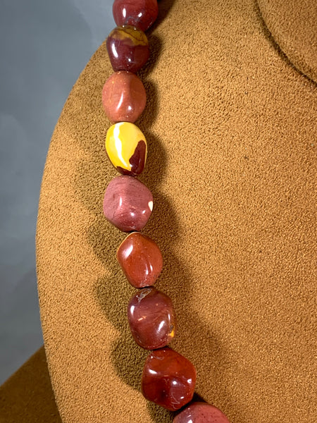 Mookaite Bead Necklace by Sterling Buffalo