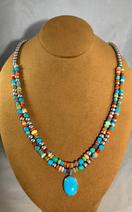 Two Strand Multi-Stone Bead Necklace by Don Lucas