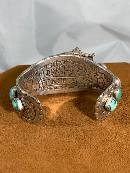 “Don’t Fence Me In” Agate Multi-Stone Cuff by Kit Carson