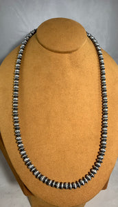 Long Saucer and Fluted Bead Necklace by Tonisha Haley