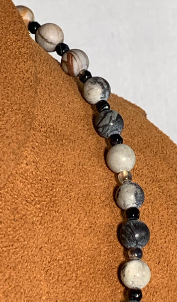 Marble Jasper Bead Necklace by Gloria Sawin Fine Jewelry