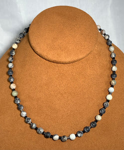 Marble Jasper Bead Necklace by Gloria Sawin Fine Jewelry