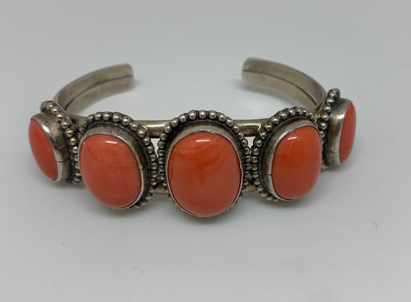Pink Orange Coral Cuff by Don Lucas