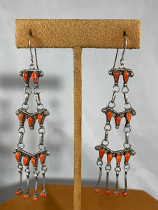 Three Tier Coral Earrings (circa 1950s)