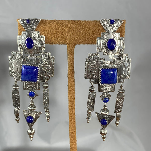 Lapis Earrings by Teresa Archibeque