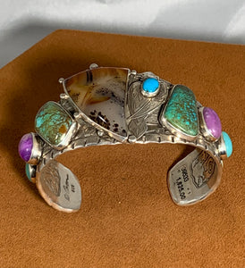 “Don’t Fence Me In” Agate Multi-Stone Cuff by Kit Carson