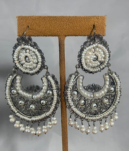 Pearl Filigree Earrings by Federico Jimenez
