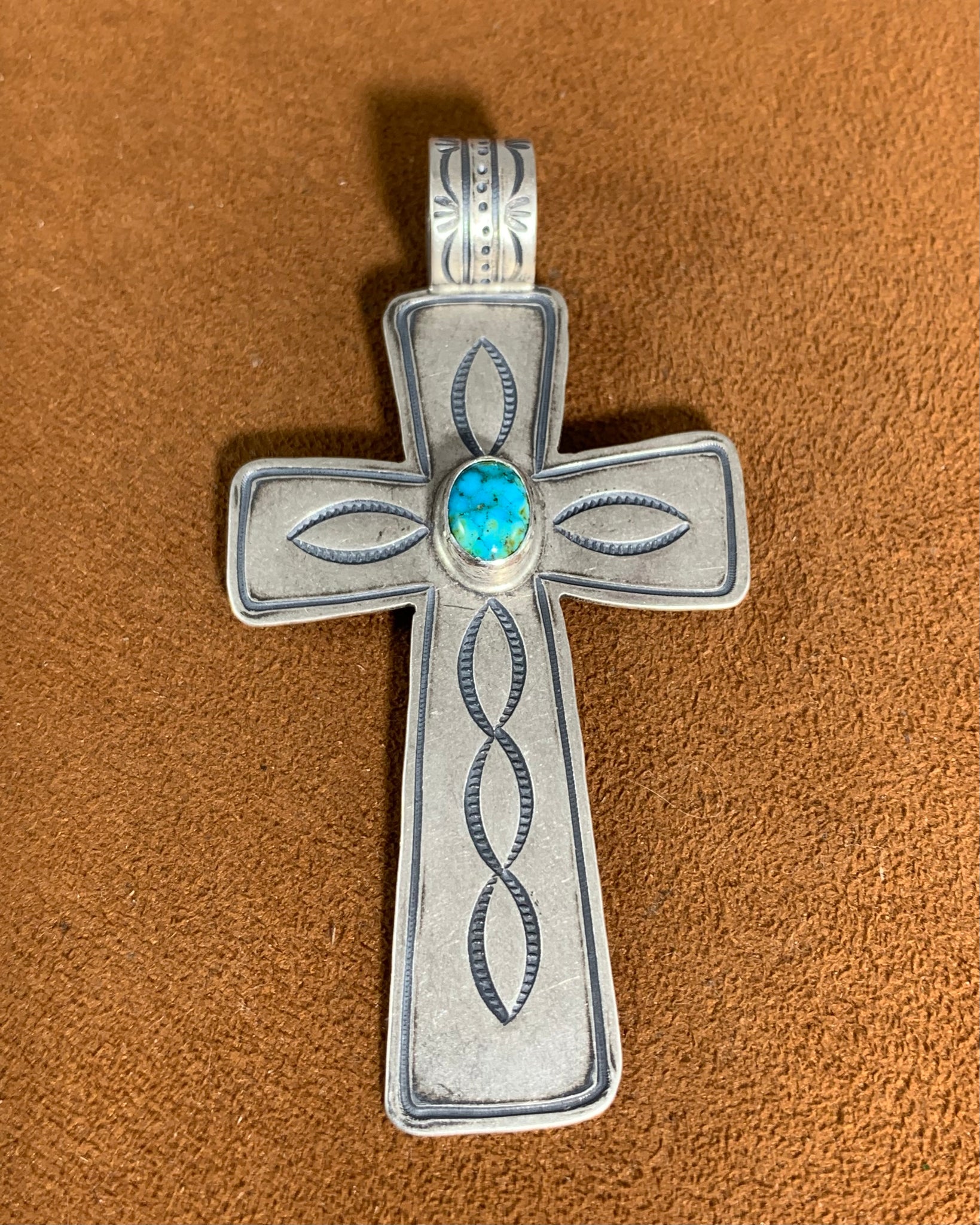 Turquoise Cross Pendant by Don Lucas