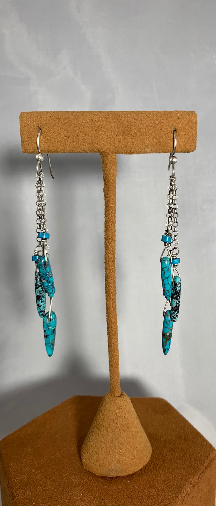 Triple Turquoise Dangle by Gloria Sawin