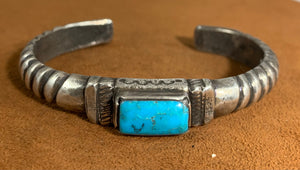 Blue Gem Turquoise Lined Cuff by Jock Favour