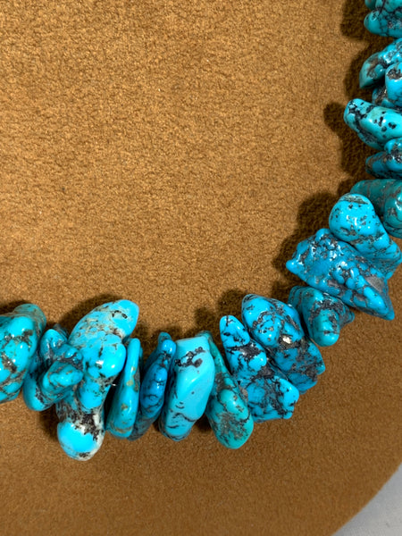 Lone Mountain Turquoise 32” Necklace by Kevin Ray Garcia