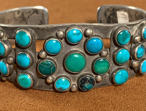 Vintage Turquoise Cluster Cuff