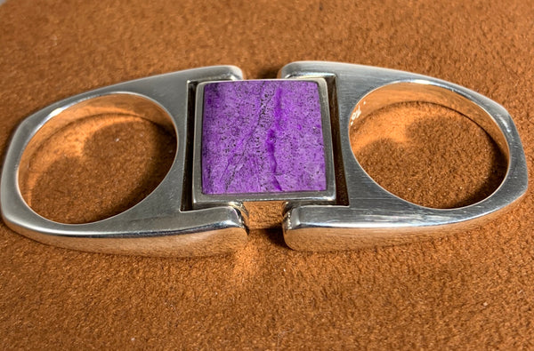 Sugilite Turquoise Double Delight Reversible Ring by Gloria Sawin